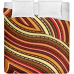 Waves Pattern Abstract Neutrals Duvet Cover Double Side (King Size)