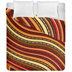 Waves Pattern Abstract Neutrals Duvet Cover Double Side (California King Size) from ArtsNow.com