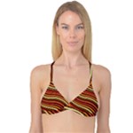 Waves Pattern Abstract Neutrals Reversible Tri Bikini Top