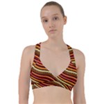 Waves Pattern Abstract Neutrals Sweetheart Sports Bra