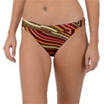 Waves Pattern Abstract Neutrals Band Bikini Bottoms