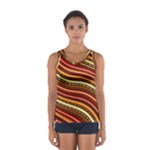 Waves Pattern Abstract Neutrals Sport Tank Top 