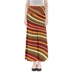 Waves Pattern Abstract Neutrals Full Length Maxi Skirt