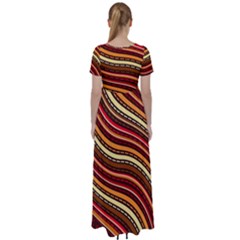 High Waist Short Sleeve Maxi Dress 