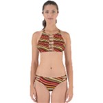 Waves Pattern Abstract Neutrals Perfectly Cut Out Bikini Set