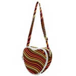 Waves Pattern Abstract Neutrals Heart Shoulder Bag