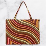 Waves Pattern Abstract Neutrals Zipper Medium Tote Bag