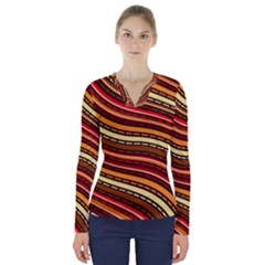 V-Neck Long Sleeve Top 