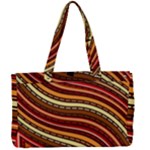 Waves Pattern Abstract Neutrals Canvas Work Bag