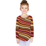 Waves Pattern Abstract Neutrals Kids  Long Sleeve T-Shirt