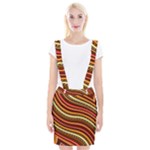 Waves Pattern Abstract Neutrals Braces Suspender Skirt