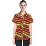 Waves Pattern Abstract Neutrals Women s Short Sleeve Shirt