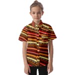 Waves Pattern Abstract Neutrals Kids  Short Sleeve Shirt