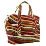 Waves Pattern Abstract Neutrals Sports Shoulder Bag with Shoes Compartment