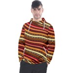 Waves Pattern Abstract Neutrals Men s Pullover Hoodie