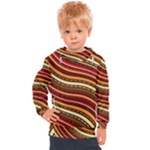 Waves Pattern Abstract Neutrals Kids  Hooded Pullover