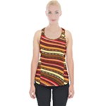 Waves Pattern Abstract Neutrals Piece Up Tank Top