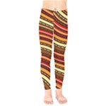 Waves Pattern Abstract Neutrals Kids  Leggings