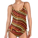 Waves Pattern Abstract Neutrals Tankini Set