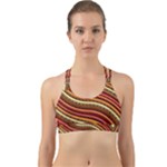 Waves Pattern Abstract Neutrals Back Web Sports Bra