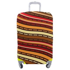 Waves Pattern Abstract Neutrals Luggage Cover (Medium) from ArtsNow.com