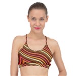 Waves Pattern Abstract Neutrals Basic Training Sports Bra