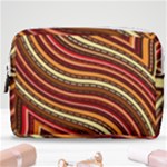 Waves Pattern Abstract Neutrals Make Up Pouch (Medium)