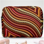 Waves Pattern Abstract Neutrals Make Up Pouch (Large)