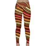 Waves Pattern Abstract Neutrals Lightweight Velour Classic Yoga Leggings