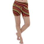 Waves Pattern Abstract Neutrals Lightweight Velour Yoga Shorts