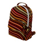 Waves Pattern Abstract Neutrals Flap Pocket Backpack (Large)