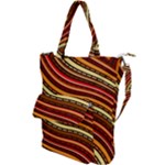 Waves Pattern Abstract Neutrals Shoulder Tote Bag