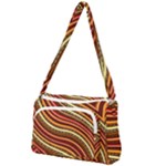 Waves Pattern Abstract Neutrals Front Pocket Crossbody Bag