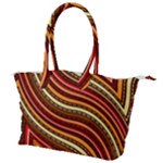 Waves Pattern Abstract Neutrals Canvas Shoulder Bag