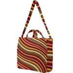 Waves Pattern Abstract Neutrals Square Shoulder Tote Bag