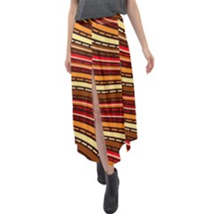 Velour Split Maxi Skirt 