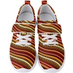 Waves Pattern Abstract Neutrals Men s Velcro Strap Shoes