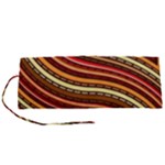 Waves Pattern Abstract Neutrals Roll Up Canvas Pencil Holder (S)