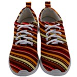 Waves Pattern Abstract Neutrals Mens Athletic Shoes