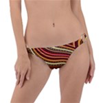 Waves Pattern Abstract Neutrals Ring Detail Bikini Bottoms