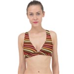 Waves Pattern Abstract Neutrals Classic Banded Bikini Top