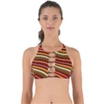 Waves Pattern Abstract Neutrals Perfectly Cut Out Bikini Top