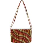 Waves Pattern Abstract Neutrals Double Gusset Crossbody Bag