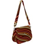 Waves Pattern Abstract Neutrals Saddle Handbag