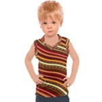 Waves Pattern Abstract Neutrals Kids  Sport Tank Top