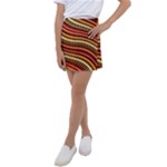 Waves Pattern Abstract Neutrals Kids  Tennis Skirt