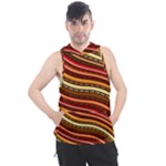 Waves Pattern Abstract Neutrals Men s Sleeveless Hoodie