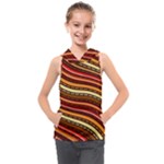 Waves Pattern Abstract Neutrals Kids  Sleeveless Hoodie