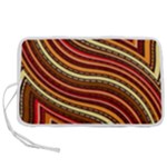 Waves Pattern Abstract Neutrals Pen Storage Case (L)