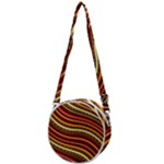 Waves Pattern Abstract Neutrals Crossbody Circle Bag